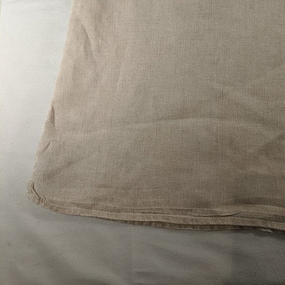 L.L. Bean ll Vintage Peasant Tank Woven top Women's size large L tan white beige - Picture 7 of 14